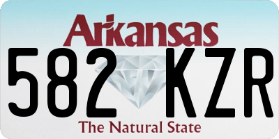 AR license plate 582KZR