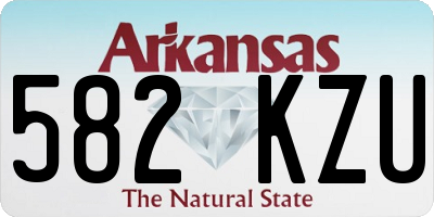 AR license plate 582KZU