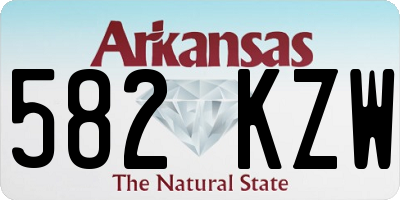 AR license plate 582KZW