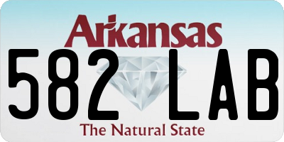AR license plate 582LAB