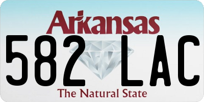 AR license plate 582LAC