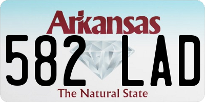 AR license plate 582LAD
