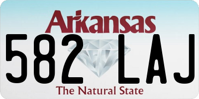 AR license plate 582LAJ