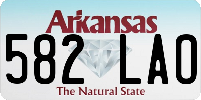 AR license plate 582LAO