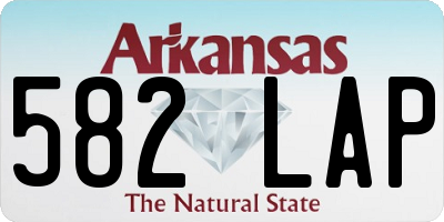 AR license plate 582LAP