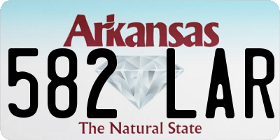 AR license plate 582LAR