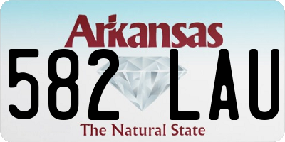 AR license plate 582LAU