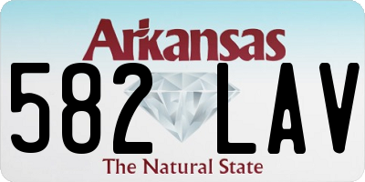 AR license plate 582LAV