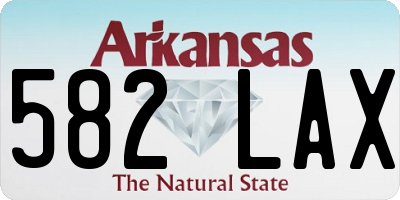 AR license plate 582LAX