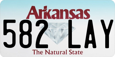 AR license plate 582LAY
