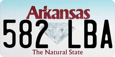 AR license plate 582LBA