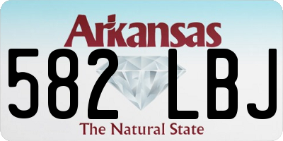 AR license plate 582LBJ