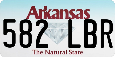 AR license plate 582LBR