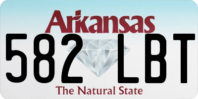 AR license plate 582LBT