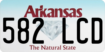 AR license plate 582LCD