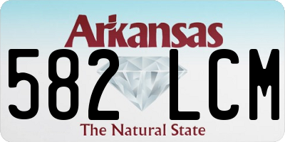 AR license plate 582LCM
