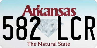 AR license plate 582LCR