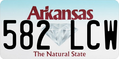 AR license plate 582LCW