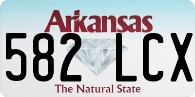 AR license plate 582LCX