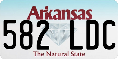 AR license plate 582LDC