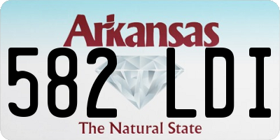 AR license plate 582LDI