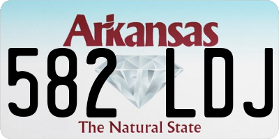 AR license plate 582LDJ