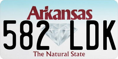 AR license plate 582LDK