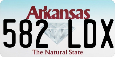 AR license plate 582LDX