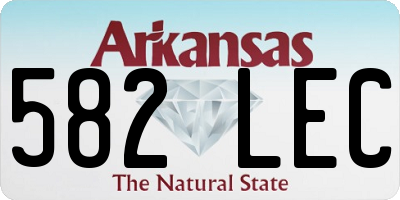AR license plate 582LEC