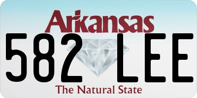 AR license plate 582LEE