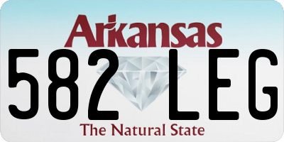 AR license plate 582LEG
