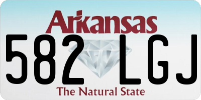 AR license plate 582LGJ