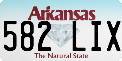 AR license plate 582LIX