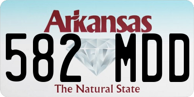 AR license plate 582MDD