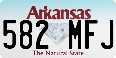AR license plate 582MFJ