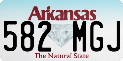 AR license plate 582MGJ