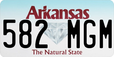 AR license plate 582MGM