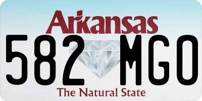 AR license plate 582MGO