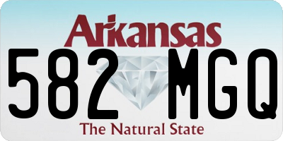AR license plate 582MGQ