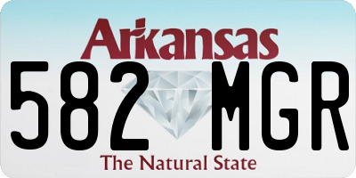 AR license plate 582MGR