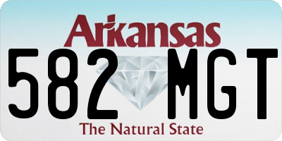 AR license plate 582MGT