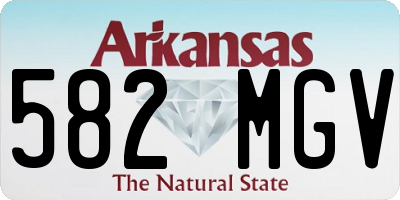 AR license plate 582MGV