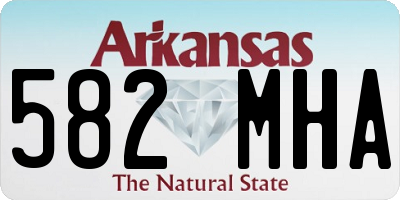 AR license plate 582MHA