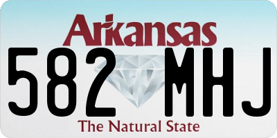 AR license plate 582MHJ