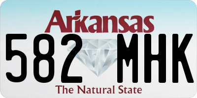 AR license plate 582MHK