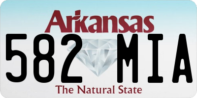 AR license plate 582MIA