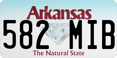 AR license plate 582MIB
