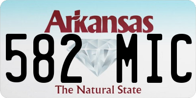 AR license plate 582MIC