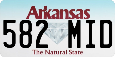 AR license plate 582MID