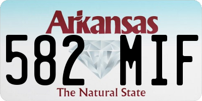 AR license plate 582MIF